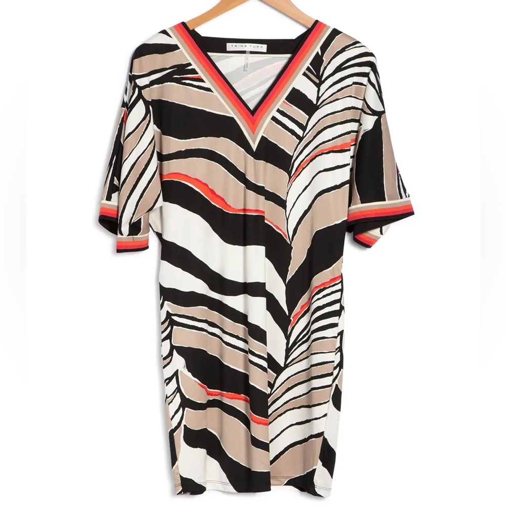 Trina Turk LaLa Zebra Lunar Dress — XS